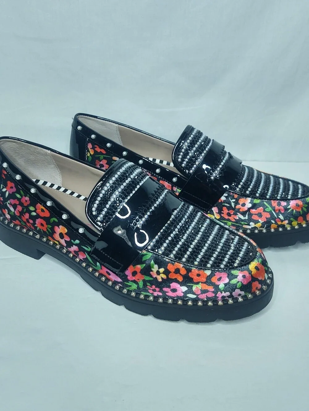 Betsey Johnson Darian Loafer Ditsy Floral Sz 7M